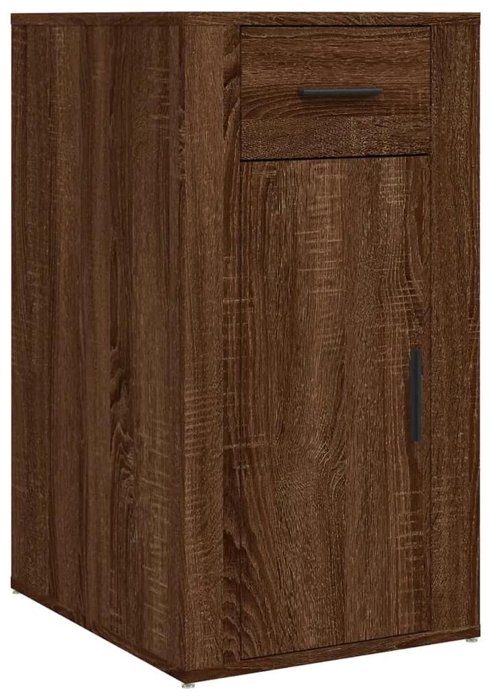 816799 vidaXL Dulap de birou, stejar maro, 40x49x75 cm, lemn prelucrat