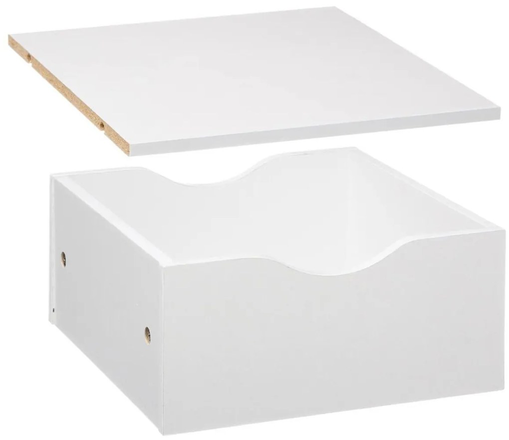 Sertar cu raft 31 x 31 x 16 cm, alb