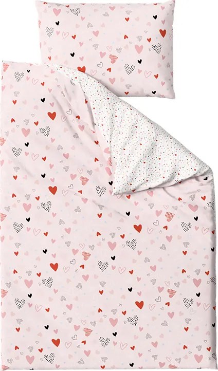 Lenjerie de pat din crepon pentru patut Renforce LOVITA roz Dimensiune lenjerie de pat: 45 x 65 cm | 90 x 140 cm
