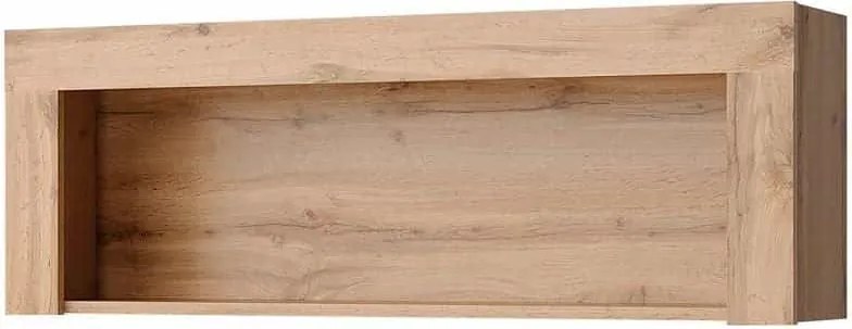 Raft MORTIZ, stejar wotan, PAL laminat, 112x23x39 cm
