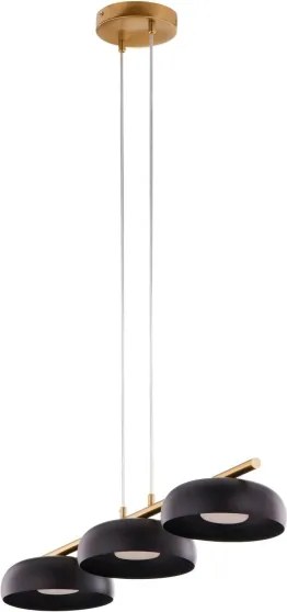 Lustru suspendat pe cablu OLAF 3xGX53/12W/230V negru/auriu