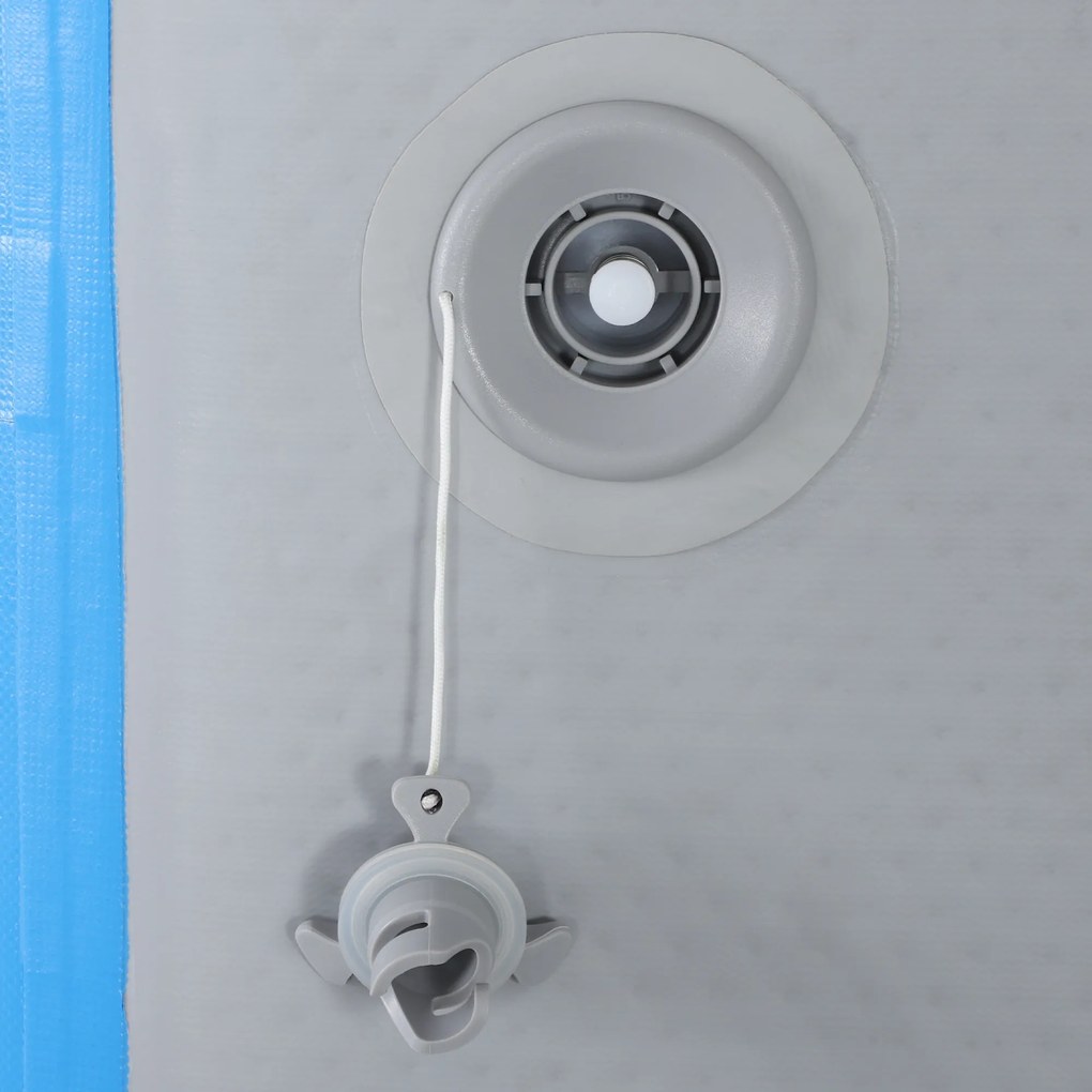 PawHut Rampă gonflabilă pentru plută pentru câini, platformă plutitoare pentru sporturi nautice 120 x 90 x 10 cm albastru și gri | Aosom Romania