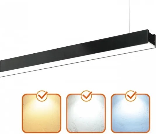 Corp de iluminat LED pentru tavan, aplicat/suspendat KOLINE LED/40W/230V 3000/4000/6500K 120cm negru