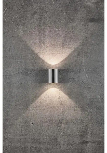 Nordlux - Aplică de perete LED pentru exterior CANTO, 2xLED/6W/230V, IP44, inox