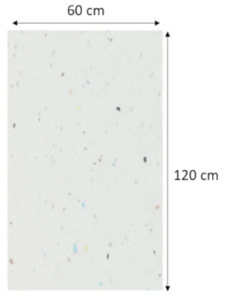 Blat Bucatarie Termorezistent 3, 8 Cm Grosime, 120 x 60 cm, Culoare Alb Lucios PS80