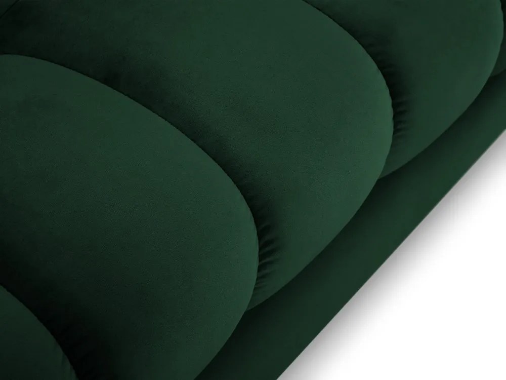 Colțar tapițat Bali, Verde/5 locuri/picioare gold/partea stângă/ L293 x l185 x h75