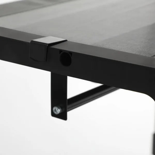 Dulap textil de depozitare MATIS 140x174 cm, cu rafturi și bară pentru haine, negru