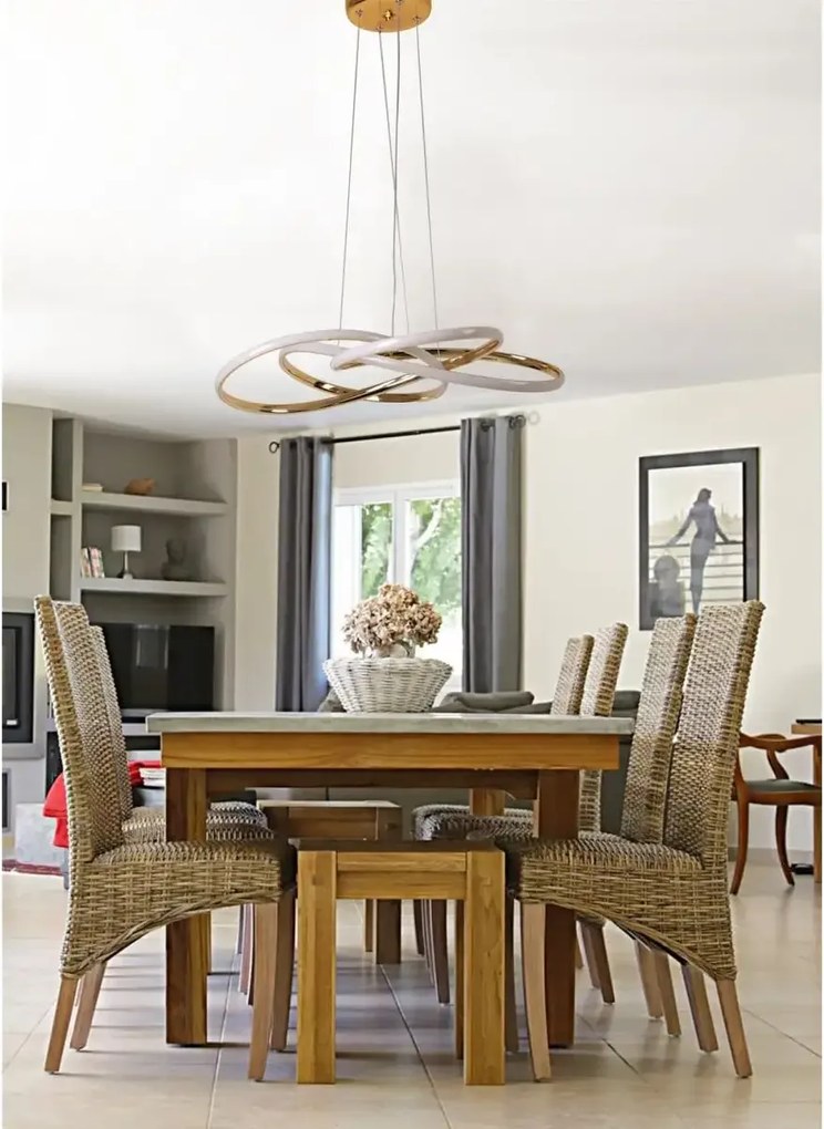 Lustra gold cu led,3 color lumina homs ro,lx,40024