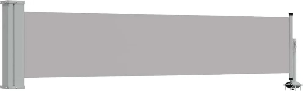 vidaXL Copertină laterală retractabilă de terasă, gri, 60 x 300 cm
