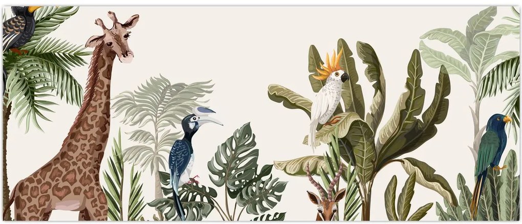 Tablou - Locuitorii africii (120x50 cm)