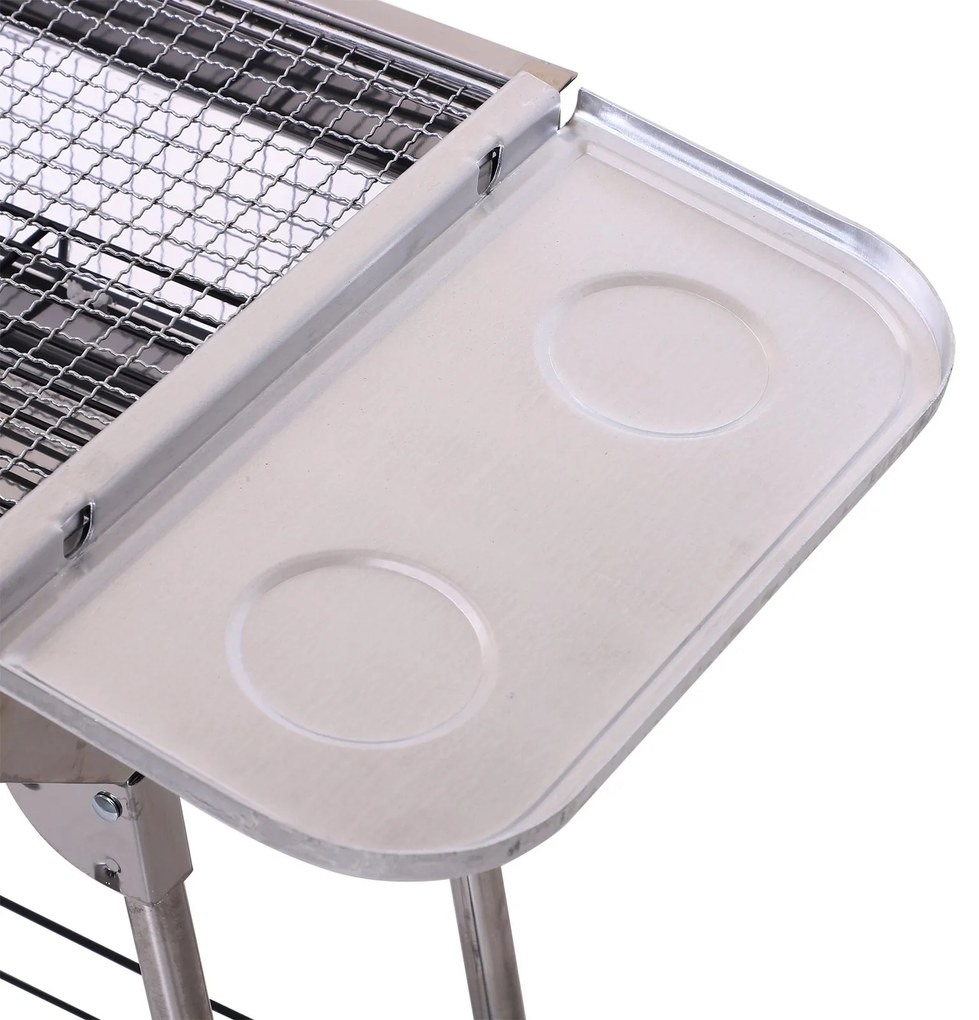Outsunny Barbecue pe Carbune Pliabil Portabil in Otel 104x33x70cm