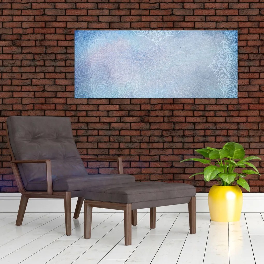 Tablou - Mandala in albastru (120x50 cm)