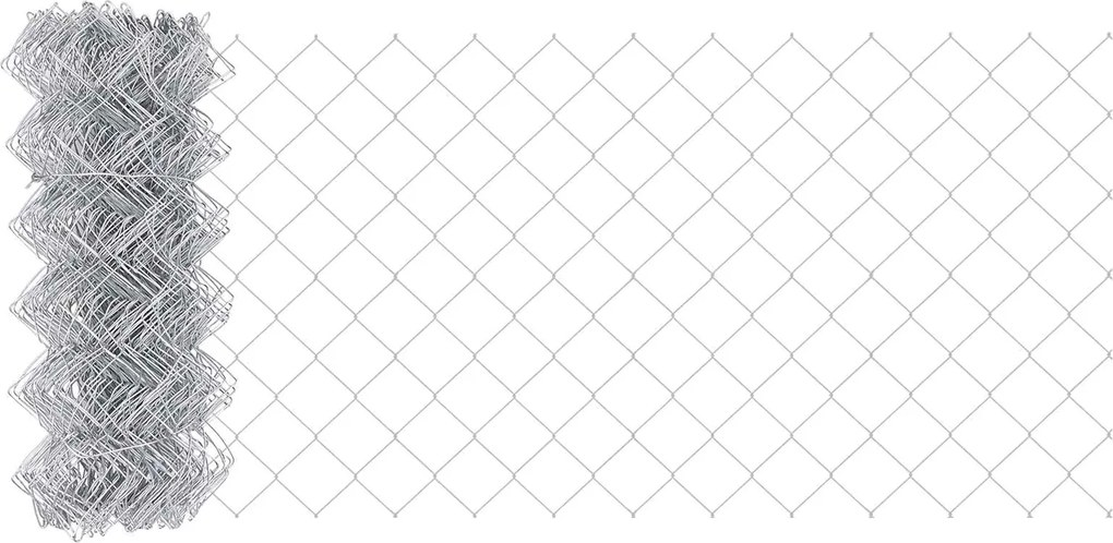 vidaXL Gard cu plasă de sârmă Argintiu 25 x 0,6 m Oțel galvanizat