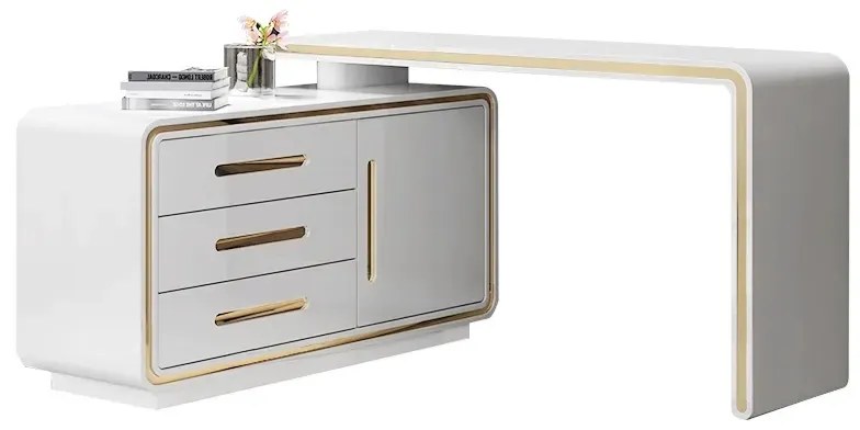 Birouri pentru calculator modern de colț culoare: alb DEPRIMO 14208 by Deprimo