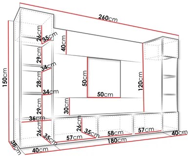 Mobilier living Coprea I (Alb + Marmură Alb) . 1104548