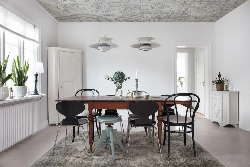 Fototapet, Star Map, White, Rebel Walls