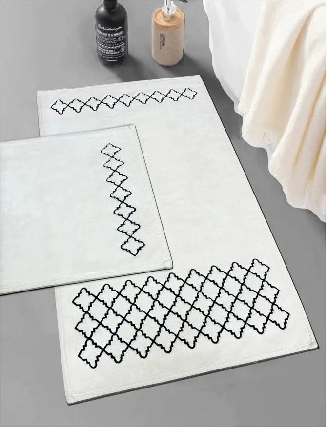 Covorașe de baie crem 2 buc. 60x100 cm Luxury – Foutastic