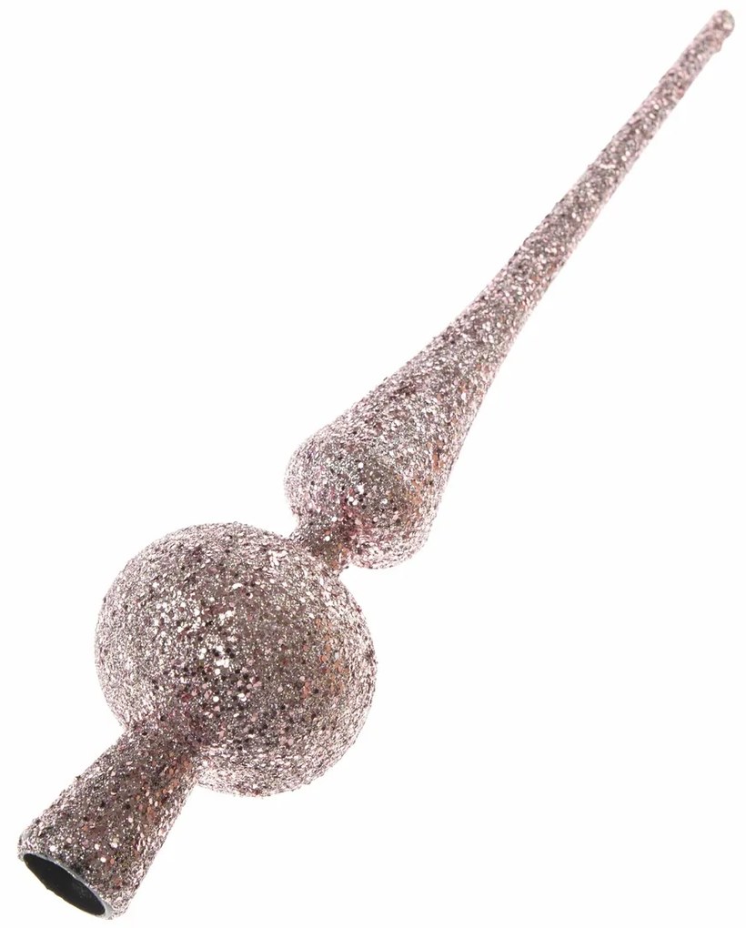 Vârf de plastic pentru bradul de Crăciun, roz