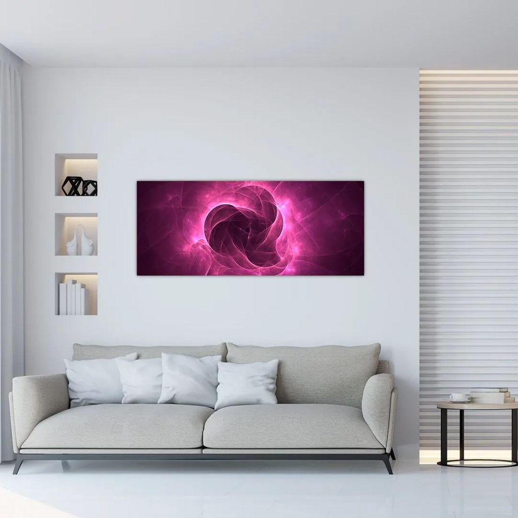 Tablou cu abstracțiune modernă în roz (120x50 cm), în 40 de alte dimensiuni noi