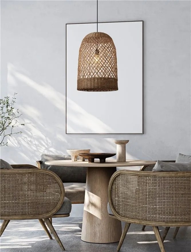 Lustra/Pendul ratan design natural SOLITA maro