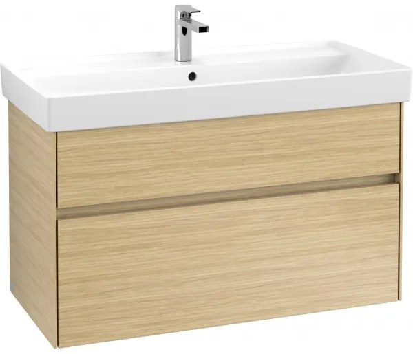 Dulap baza suspendat, Villeroy&Boch Collaro, 95.4x54.6x44.4cm, iluminare ambientala, C011L0