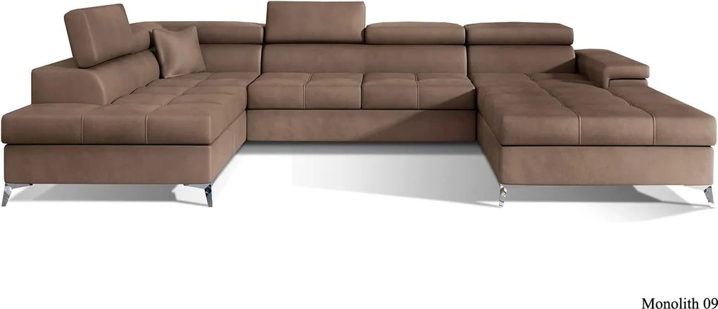 Colțar lemn masiv Formă U Extensibil Linde 345x202cm Personalizabil - Kronos 29, Dreapta