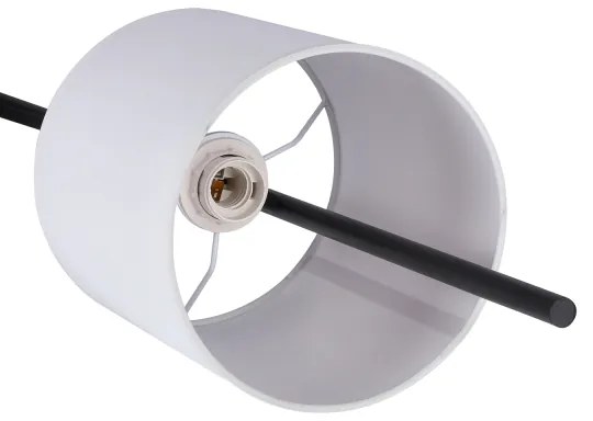 Lampadar LED TOKYO 1xE27/40W/230V + LED/3W negru/alb