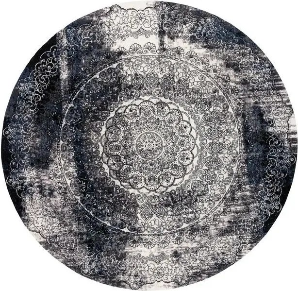 Covor lana Currus negru cerc Selectează mărime: 200 X 200