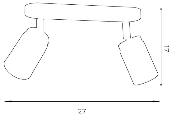 Spot RENO 2xGU10/60W/230V alb/crom