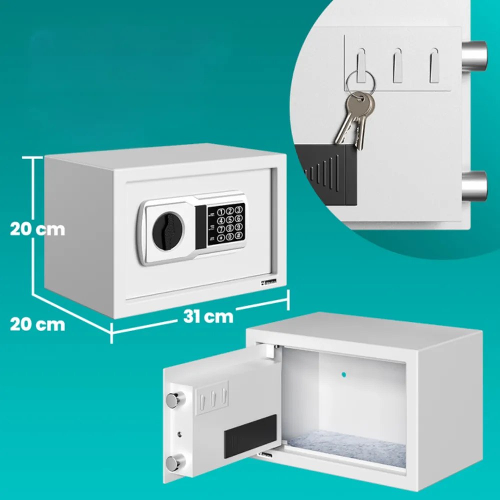 Deuba Seif electric pentru mobilă SAFETY, 31x20x20cm, argintiu