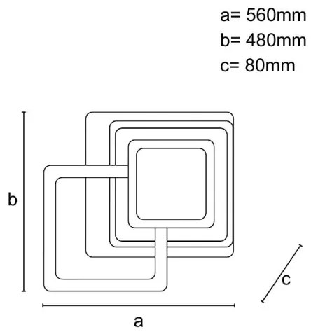 Plafonieră LED dimerizabilă/105W/230V 3000-6500K + telecomandă