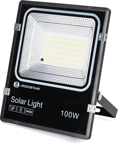 Aigostar-LED Proiector LED solar/100W/3,2V 2000mAh 3000K/4000K/6500K IP66 + telecomandă