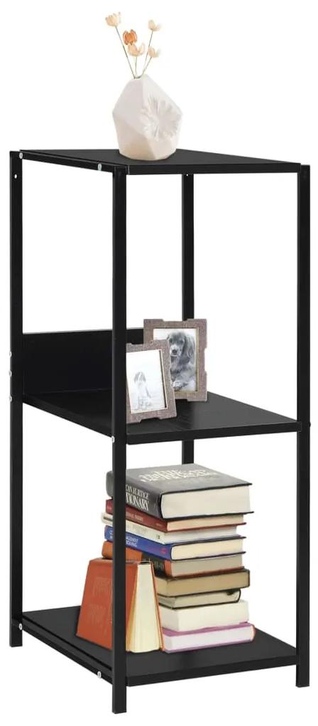 vidaXL Bibliotecă mică, negru, 33,5 x 39,6 x 79,7 cm, pal