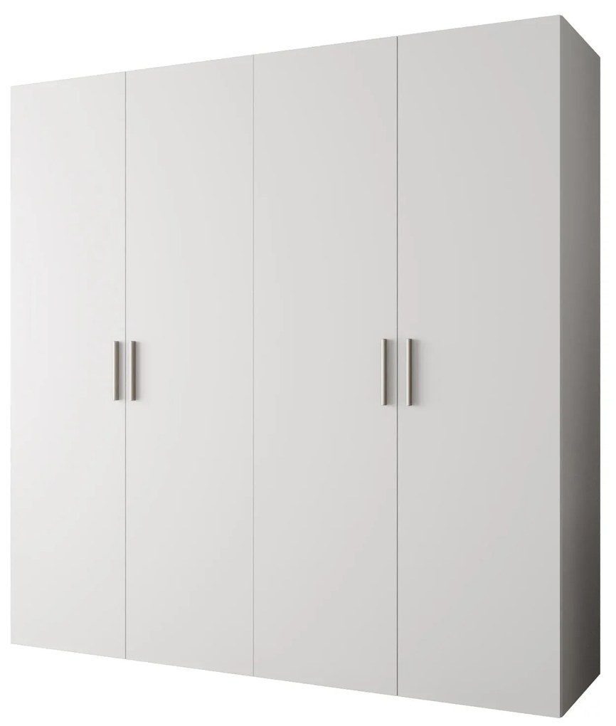Dulap de haine 200 cm Borry 1 (alb + Argintiu). 1125770