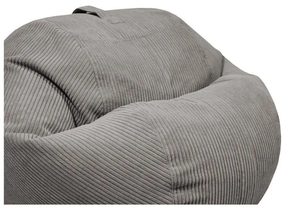 Fotoliu bean bag galben muștar cu tapițerie din catifea reiată Roll 105 – SLOWDOWN