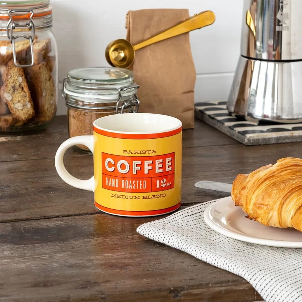 Cană roșie-crem din ceramică 350 ml Barista – Rex London