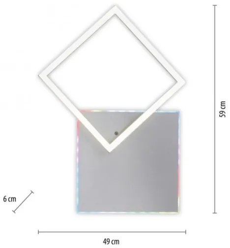 Plafonieră LED RGBW dimabilă JUST LIGHT. 11327-95 RENDA LED/31W/230V + telecomandă