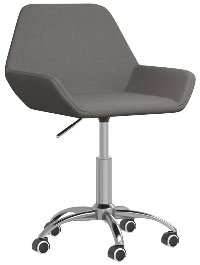 3084916 vidaXL Scaun de bucătărie pivotant, gri închis, textil