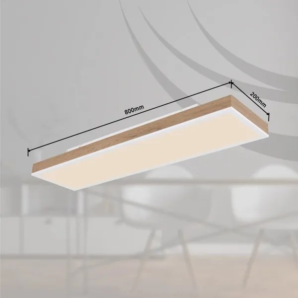 Globo 416080WWD4-CCT - Plafonieră LED DORO dimabilă 24W/230V 20x80 cm+telecomandă