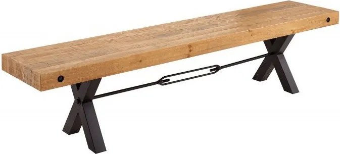 Banca design industrial Thor 200cm Pin natur