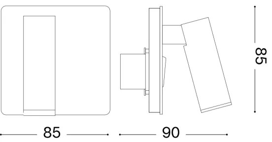Spot LED de perete Ideal Lux LITE LED/3W/230V CRI 90 alb