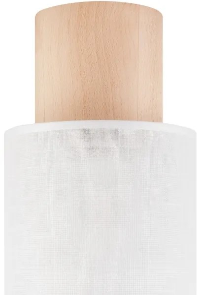 Plafonieră ARI 1xE27/60W/230V d. 16 cm alb fag