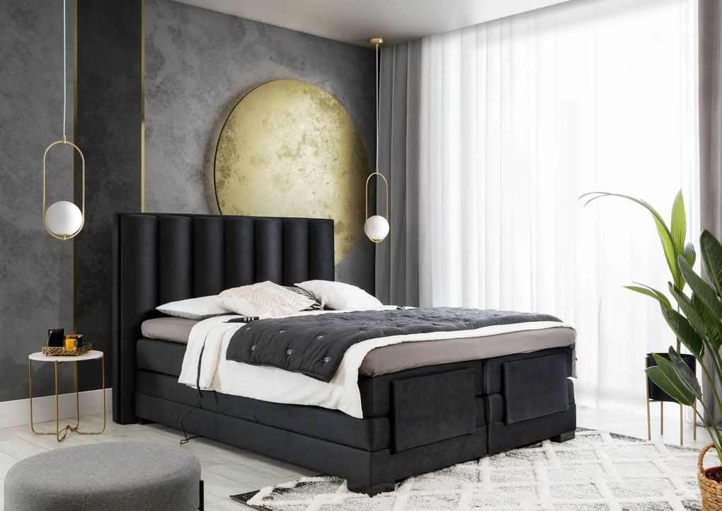 Pat Genoa cu Saltea, Topper, Electric Reglabil, Personalizabil - Velvetmat 04, 180x200