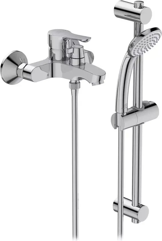 Baterie cada - dus Ideal Standard Alpha crom monocomanda cu set de dus