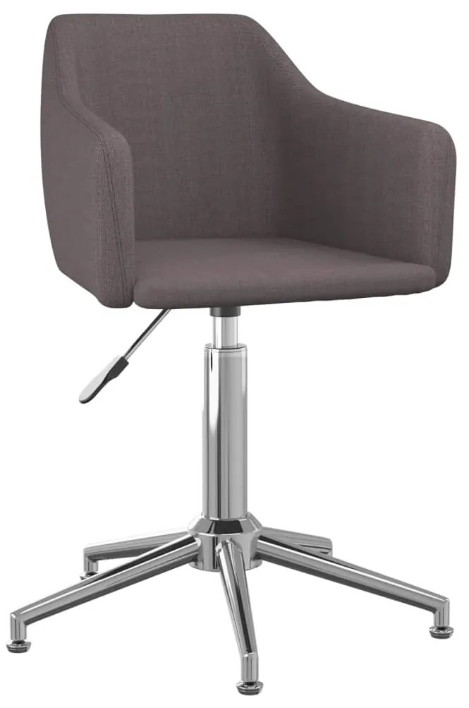 331195 vidaXL Scaun de bucătărie pivotant, gri taupe, material textil