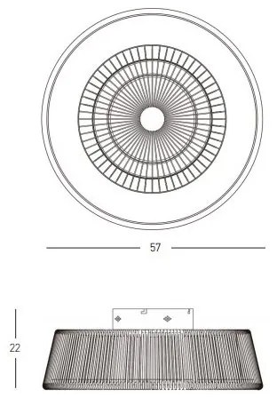 Lustra LED cu Ventilator si telecomanda Rustic alb/ natural