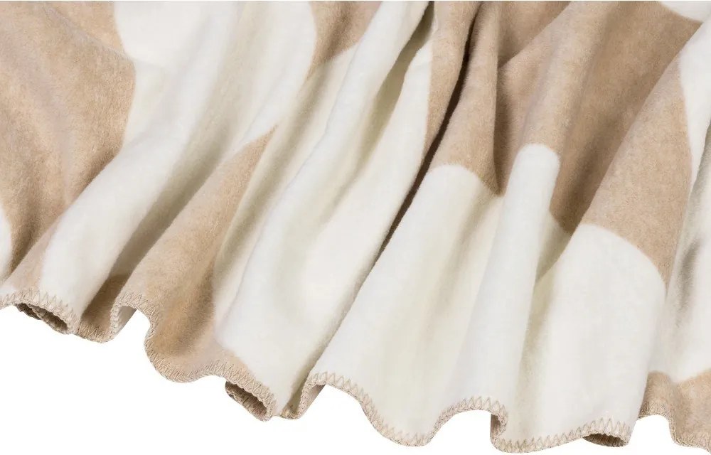 Pătură bej/crem 150x200 cm Tul – noo.ma