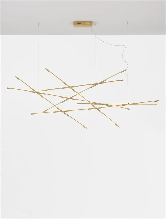 Lustra LED XL suspendata design modern RACCIO aurie