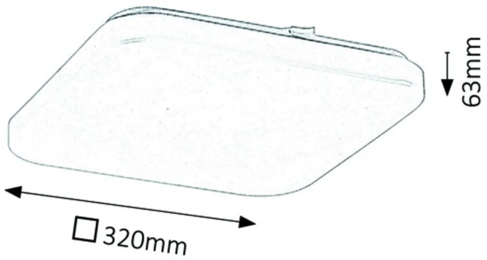 Plafoniera LED design slim modern Rob 32cm