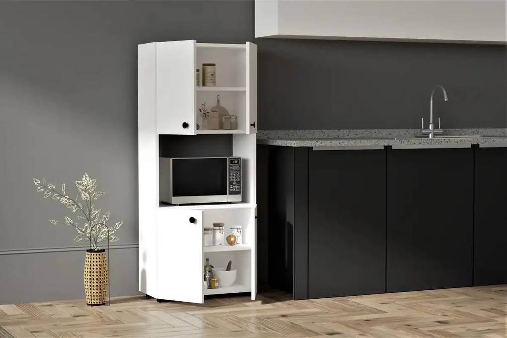 Dulap din pal, Beny Homs, alb, 160 x 60 x 31.4 cm